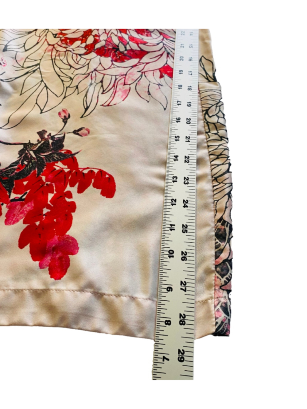 Natori Women's Medium Floral Satin Pajama Set Button Front Top Pants 2-Piece - Picture 15 of 16